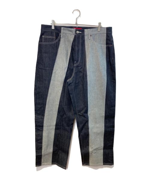 SUPREME（シュプリーム）Supreme (シュプリーム) Paneled Stripe Baggy Jean インディゴ サイズ:36の古着・服飾アイテム