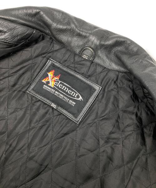 Xelement（エックスエレメント）Xelement (エックスエレメント) ［古着］ダブルライダースジャケット ブラック サイズ:3XLの古着・服飾アイテム