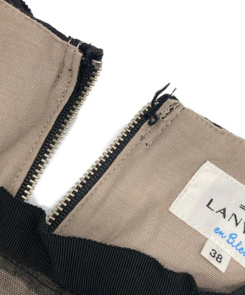 LANVIN en Bleu（ランバンオンブルー）LANVIN en Bleu (ランバンオンブルー) チュールレイヤードノースリーブカットソー ブラック サイズ:38の古着・服飾アイテム