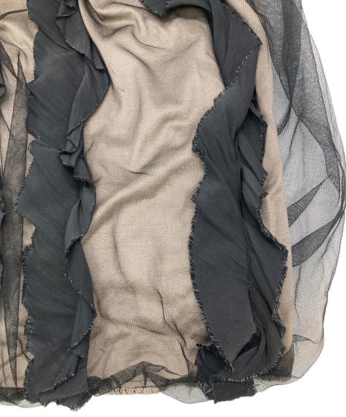 LANVIN en Bleu（ランバンオンブルー）LANVIN en Bleu (ランバンオンブルー) チュールレイヤードノースリーブカットソー ブラック サイズ:38の古着・服飾アイテム