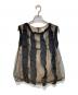 LANVIN en Bleu（ランバンオンブルー）の古着「チュールレイヤードノースリーブカットソー」｜ブラック