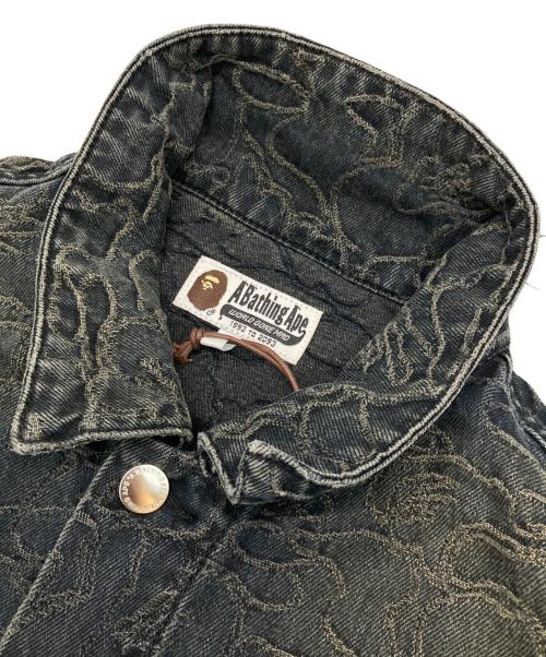 A BATHING APE（ア ベイシング エイプ）A BATHING APE (ア ベイシング エイプ) LINE CAMO JACQUARD 13OZ DENIM JACKET インディゴ サイズ:Sの古着・服飾アイテム