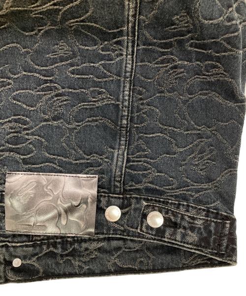 A BATHING APE（ア ベイシング エイプ）A BATHING APE (ア ベイシング エイプ) LINE CAMO JACQUARD 13OZ DENIM JACKET インディゴ サイズ:Sの古着・服飾アイテム
