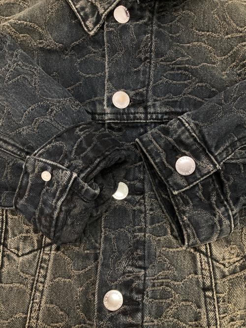 A BATHING APE（ア ベイシング エイプ）A BATHING APE (ア ベイシング エイプ) LINE CAMO JACQUARD 13OZ DENIM JACKET インディゴ サイズ:Sの古着・服飾アイテム