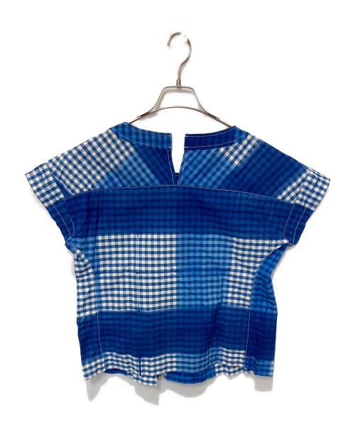 tricot COMME des GARCONS（トリココムデギャルソン）tricot COMME des GARCONS (トリココムデギャルソン) チェックブラウス ブルー サイズ:Sの古着・服飾アイテム