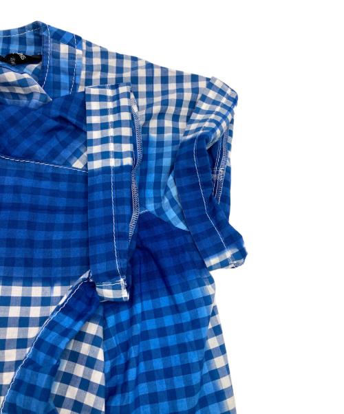 tricot COMME des GARCONS（トリココムデギャルソン）tricot COMME des GARCONS (トリココムデギャルソン) チェックブラウス ブルー サイズ:Sの古着・服飾アイテム