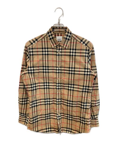 BURBERRY LONDON（バーバリーロンドン）BURBERRY LONDON (バーバリーロンドン) ノバチェックL/Sシャツ ブラウン サイズ:Sの古着・服飾アイテム