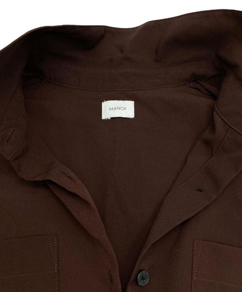 MANOF（マノフ）MANOF (マノフ) BACK LAYER SHIRT ブラウン サイズ:Fの古着・服飾アイテム
