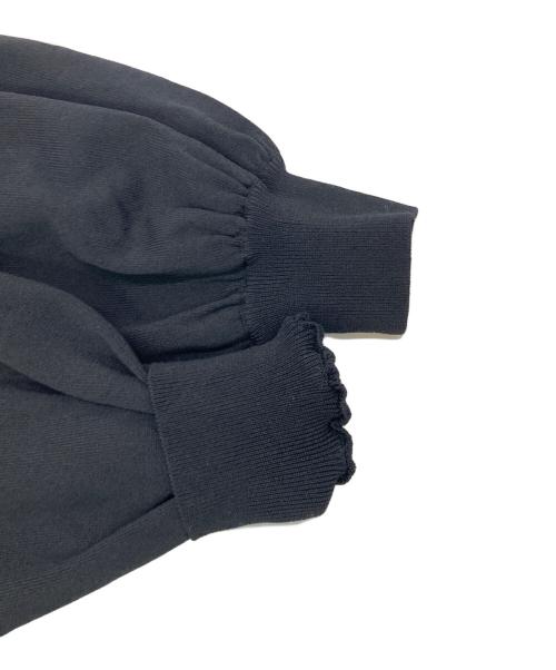 JENNE（ジェンヌ）JENNE (ジェンヌ) ボリュームスリーブフレアニットワンピース ブラック サイズ:Mの古着・服飾アイテム