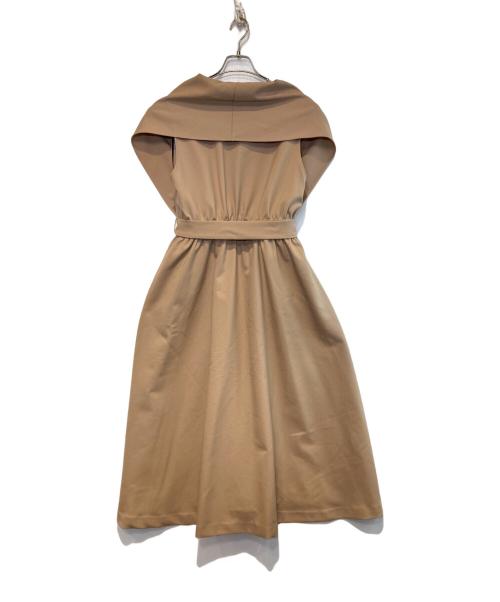 JENNE（ジェンヌ）JENNE (ジェンヌ) ショールカラーオードリーロングジレ ベージュ サイズ:Mの古着・服飾アイテム