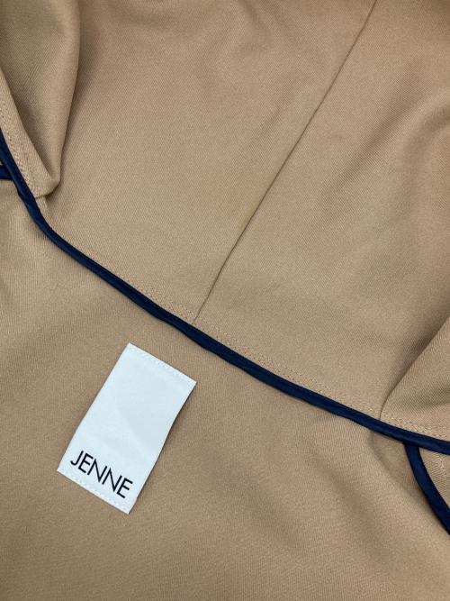 JENNE（ジェンヌ）JENNE (ジェンヌ) ショールカラーオードリーロングジレ ベージュ サイズ:Mの古着・服飾アイテム