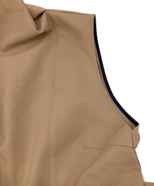 JENNE（ジェンヌ）JENNE (ジェンヌ) ショールカラーオードリーロングジレ ベージュ サイズ:Mの古着・服飾アイテム