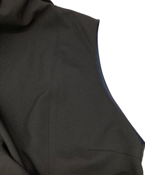 JENNE（ジェンヌ）JENNE (ジェンヌ) ショールカラーオードリーロングジレ ブラック サイズ:Mの古着・服飾アイテム