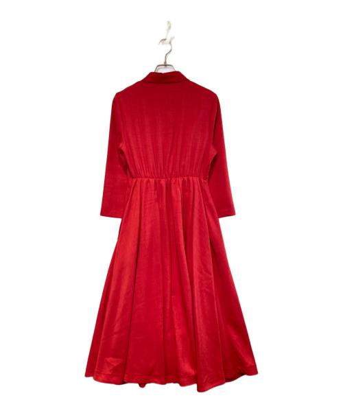 JENNE（ジェンヌ）JENNE (ジェンヌ) JENNEラインタックフレアワンピース レッド サイズ:L 未使用品の古着・服飾アイテム