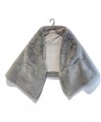 JENNEジェンヌ）の古着「リッチボリュームファーケープ」｜グレー