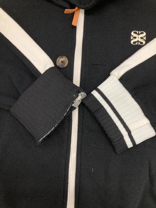 SATUR（セター）SATUR (セター) Track Zip Up Jacket ブラック×ホワイト サイズ:Mの古着・服飾アイテム