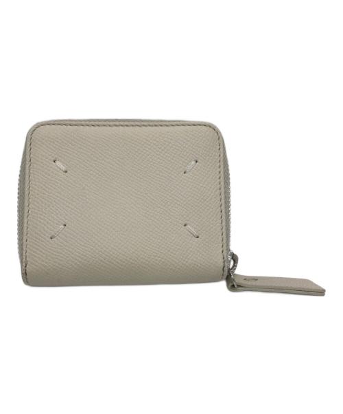 Maison Margiela（メゾンマルジェラ）Maison Margiela (メゾンマルジェラ) 4ステッチジップアラウンドコンパクトウォレット ホワイトの古着・服飾アイテム