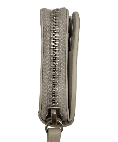 Maison Margiela（メゾンマルジェラ）Maison Margiela (メゾンマルジェラ) 4ステッチジップアラウンドコンパクトウォレット ホワイトの古着・服飾アイテム