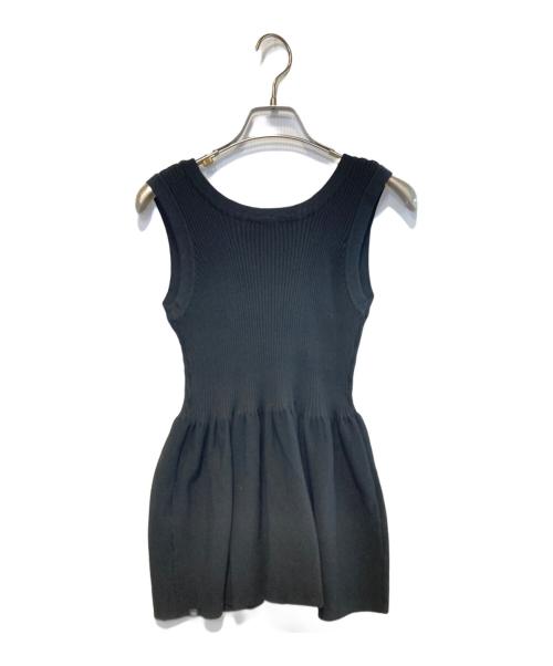 YANUK（ヤヌーク）YANUK (ヤヌーク) 2WAY ペプラムニット ブラック サイズ:fの古着・服飾アイテム