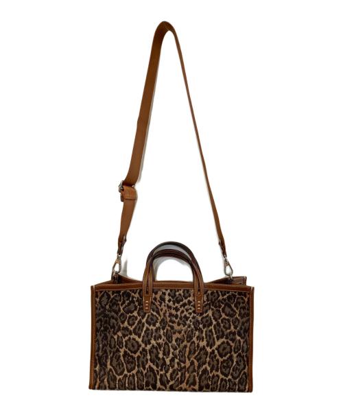 A VACATION（ア ヴァケーション）A VACATION (ア ヴァケーション) BREAD M レオパードトートバッグ ブラウンの古着・服飾アイテム