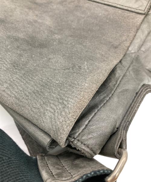 Yohji Yamamoto pour homme（ヨウジヤマモト プールオム）Yohji Yamamoto pour homme (ヨウジヤマモト プールオム) ホースレザーショルダーバッグ グレーの古着・服飾アイテム