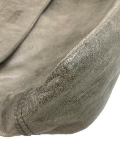 Yohji Yamamoto pour homme（ヨウジヤマモト プールオム）Yohji Yamamoto pour homme (ヨウジヤマモト プールオム) ホースレザーショルダーバッグ グレーの古着・服飾アイテム