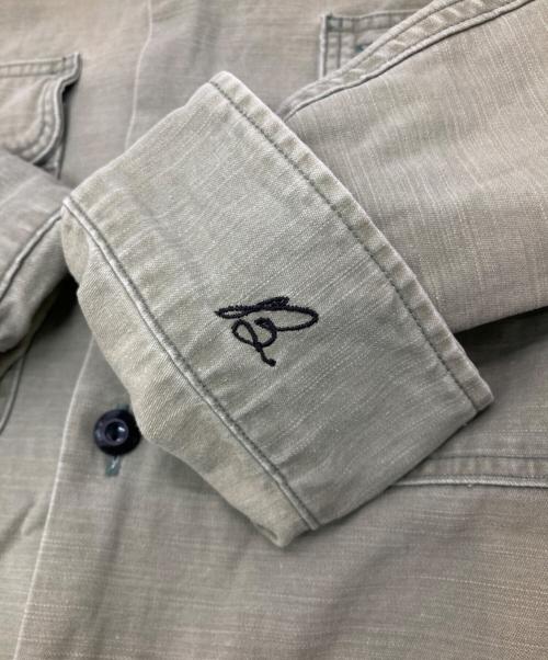 MADISON BLUE（マディソンブルー）MADISON BLUE (マディソンブルー) HAMPTON BACK SATIN SHIRT カーキ サイズ:Mの古着・服飾アイテム