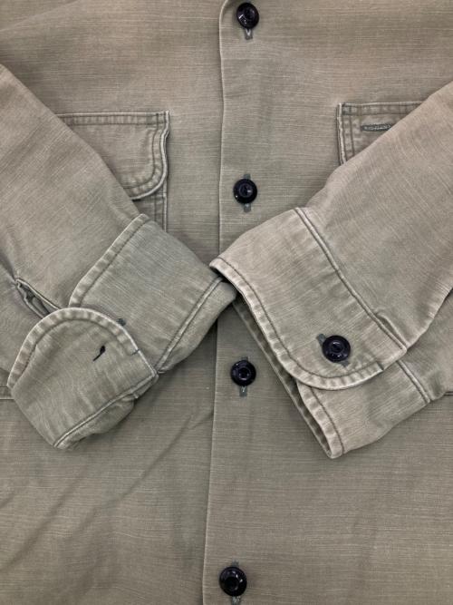 MADISON BLUE（マディソンブルー）MADISON BLUE (マディソンブルー) HAMPTON BACK SATIN SHIRT カーキ サイズ:Mの古着・服飾アイテム