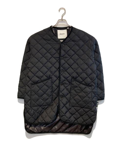 Gymphlex（ジムフレックス）Gymphlex (ジムフレックス) ダイヤキルトダウンVネックカラーレスコート ブラック サイズ:12の古着・服飾アイテム