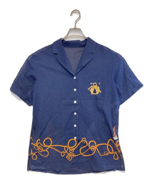 Christian Dior Sports（クリスチャン ディオールスポーツ）Christian Dior Sports (クリスチャン ディオールスポーツ) オープンカラーシャツ ネイビー サイズ:Lの古着・服飾アイテム