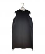 YOKO CHANヨーコチャン）の古着「サイドタックノースリーブワンピース」｜ブラック
