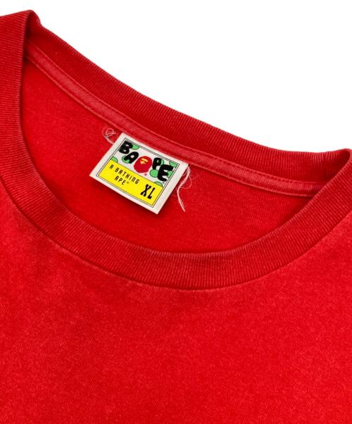 A BATHING APE（ア ベイシング エイプ）A BATHING APE (ア ベイシング エイプ) ロングスリーブカットソー レッド サイズ:XLの古着・服飾アイテム
