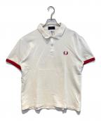 FRED PERRY×stussyフレッドペリー×ステューシー）の古着「S/S Polo」｜ホワイト×レッド