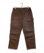 CarHarttカーハート）の古着「Double Front Washed Duck Utility Work Pants」｜ブラウン