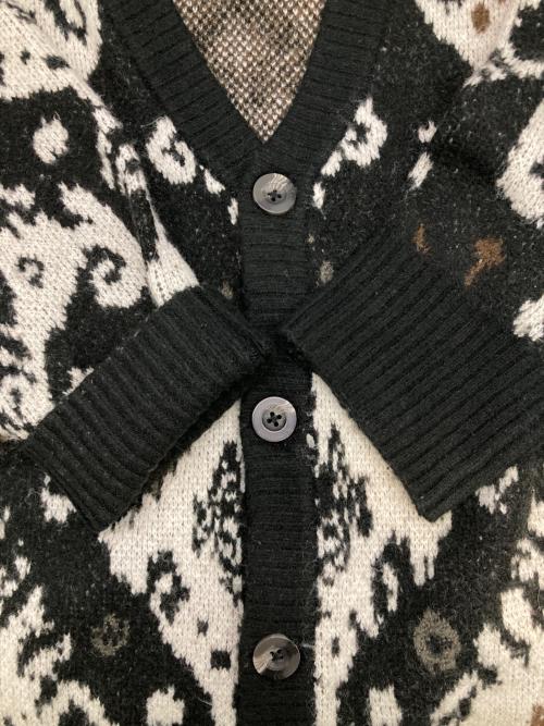 Carhartt WIP（カーハート ワーク イン プログレス）Carhartt WIP (カーハート ワークインプログレス) BARU CARDIGAN ブラック×ホワイト サイズ:Sの古着・服飾アイテム