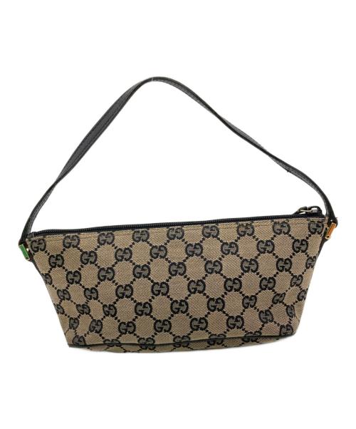 GUCCI（グッチ）GUCCI (グッチ) キャンバスポーチ ベージュの古着・服飾アイテム
