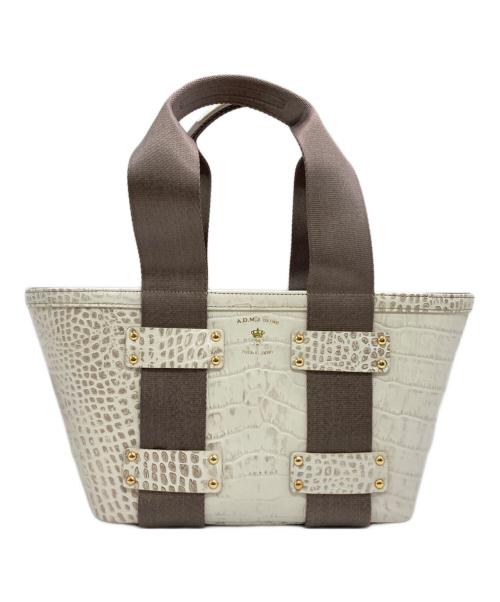 A.D.M.J.（エーディーエムジェイ）A.D.M.J. (エーディーエムジェイ) デイリートート ホワイト×グレーの古着・服飾アイテム