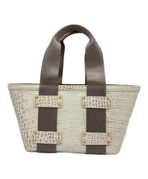 A.D.M.J.（エーディーエムジェイ）A.D.M.J. (エーディーエムジェイ) デイリートート ホワイト×グレーの古着・服飾アイテム