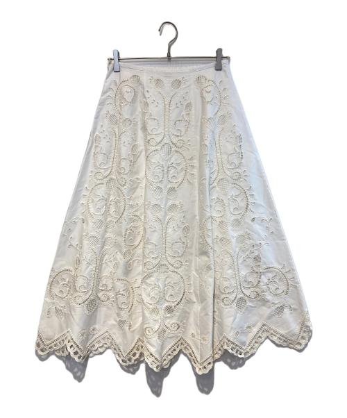 THE SHINZONE（ザ シンゾーン）THE SHINZONE (ザ シンゾーン) EMBROIDERY LACE SKIRT ホワイト サイズ:36 未使用品の古着・服飾アイテム