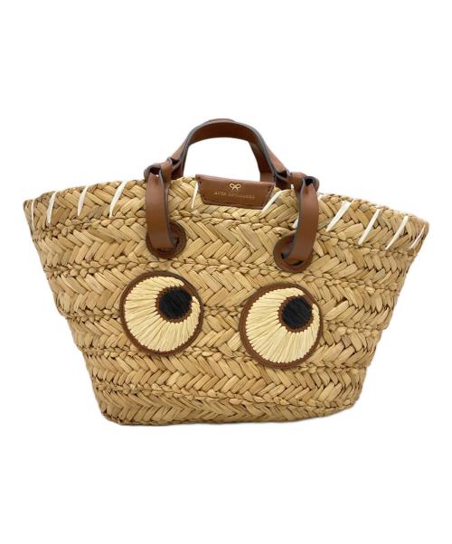 ANYA HINDMARCH（アニヤ・ハインドマーチ）ANYA HINDMARCH (アニヤハインドマーチ) SMALL BASKET ROPE EYES ベージュの古着・服飾アイテム