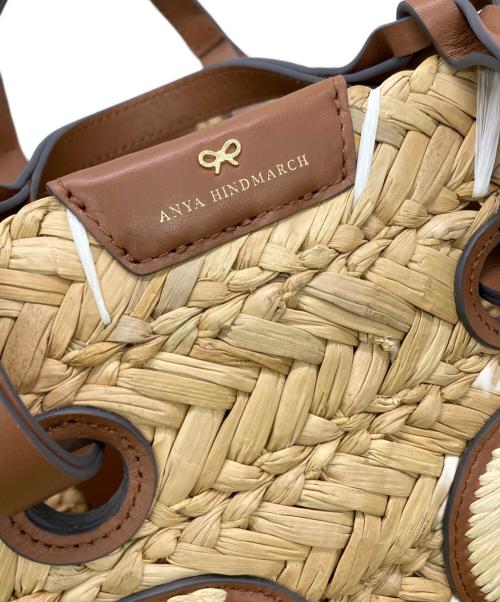 ANYA HINDMARCH（アニヤ・ハインドマーチ）ANYA HINDMARCH (アニヤハインドマーチ) SMALL BASKET ROPE EYES ベージュの古着・服飾アイテム