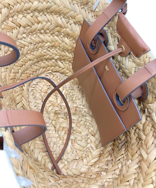 ANYA HINDMARCH（アニヤ・ハインドマーチ）ANYA HINDMARCH (アニヤハインドマーチ) SMALL BASKET ROPE EYES ベージュの古着・服飾アイテム