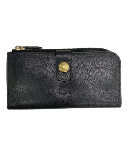 IL BISONTE（イル ビゾンテ）IL BISONTE (イル ビゾンテ) レザーロングウォレット ブラックの古着・服飾アイテム