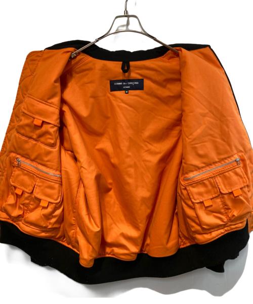 COMME des GARCONS HOMME（コムデギャルソン オム）COMME des GARCONS HOMME (コムデギャルソン オム) エステルウール リップストップ  フライトジャケット ブラック サイズ:Mの古着・服飾アイテム