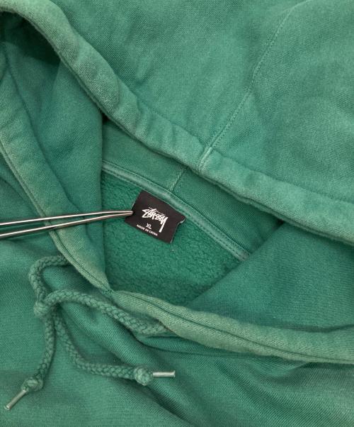 stussy（ステューシー）stussy (ステューシー) シャドーマンプリントパーカー グリーン サイズ:XLの古着・服飾アイテム