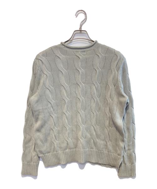 POLO RALPH LAUREN（ポロ・ラルフローレン）POLO RALPH LAUREN (ポロ・ラルフローレン) ロールネックケーブルニット グレー サイズ:Sの古着・服飾アイテム