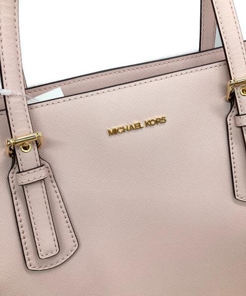 MICHAEL KORS（マイケル・コース）MICHAEL KORS (マイケルコース) VOYAGERサフィアーノレザートートラージ ピンクの古着・服飾アイテム