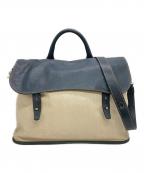 STEFANOMANOステファノマーノ）の古着「レザー切替トートバッグ」｜ベージュ