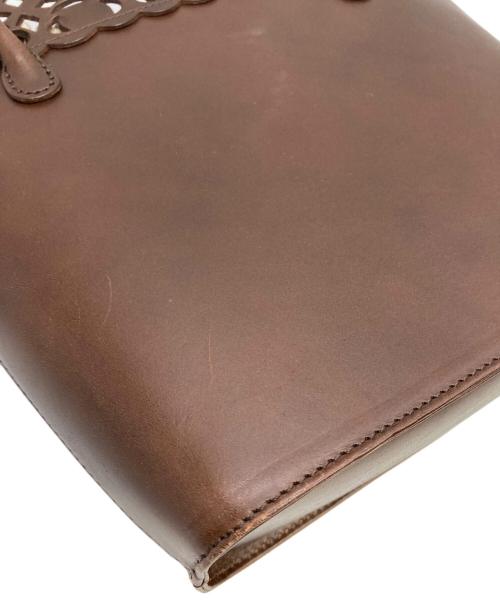 g.colors（ジーカラーズ）g.colors (ジーカラーズ) カットワークレザートートバッグ ブラウンの古着・服飾アイテム