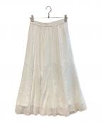 SLOBE IENAスローブ イエナ）の古着「PEボイル切替ギャザースカート」｜ホワイト